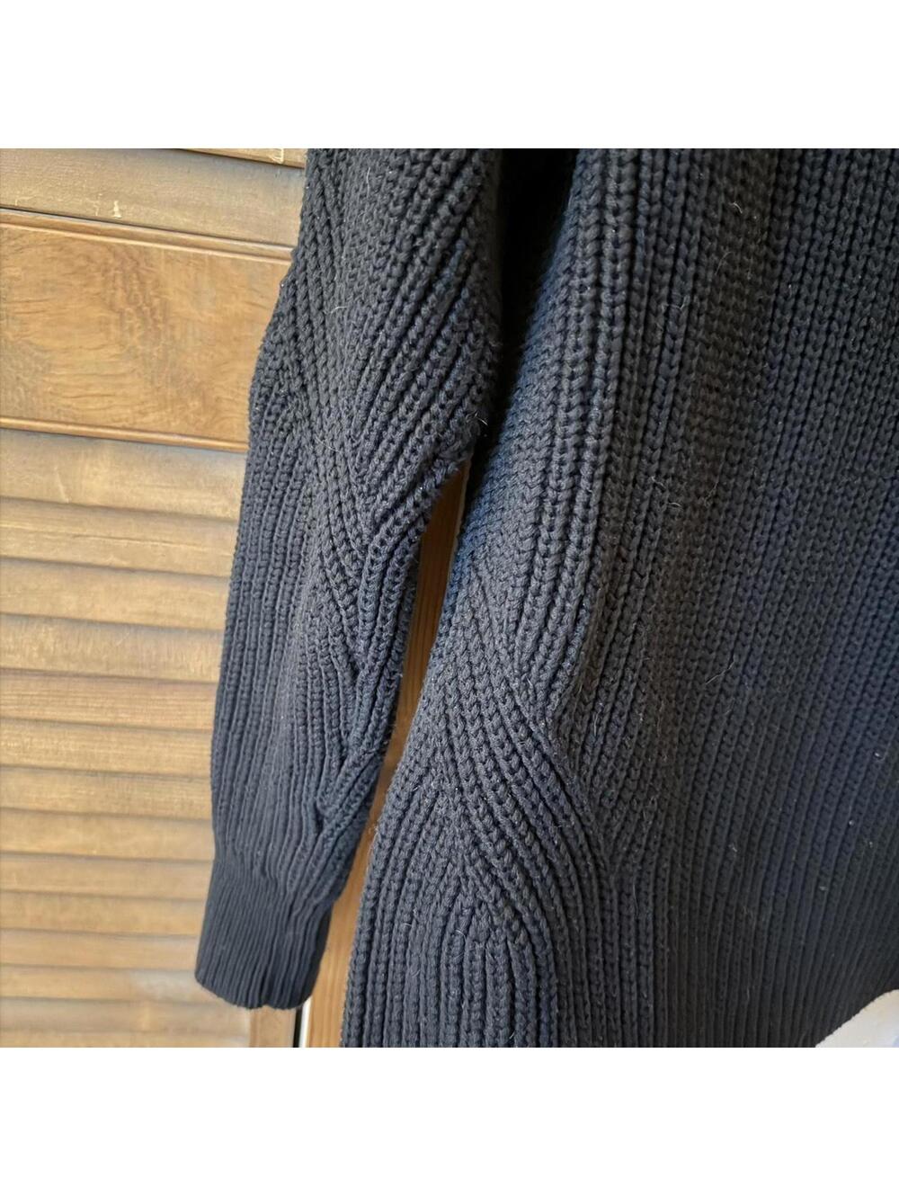 Gap black ribbed knit 100% cotton sweater - Picture 4 of 8